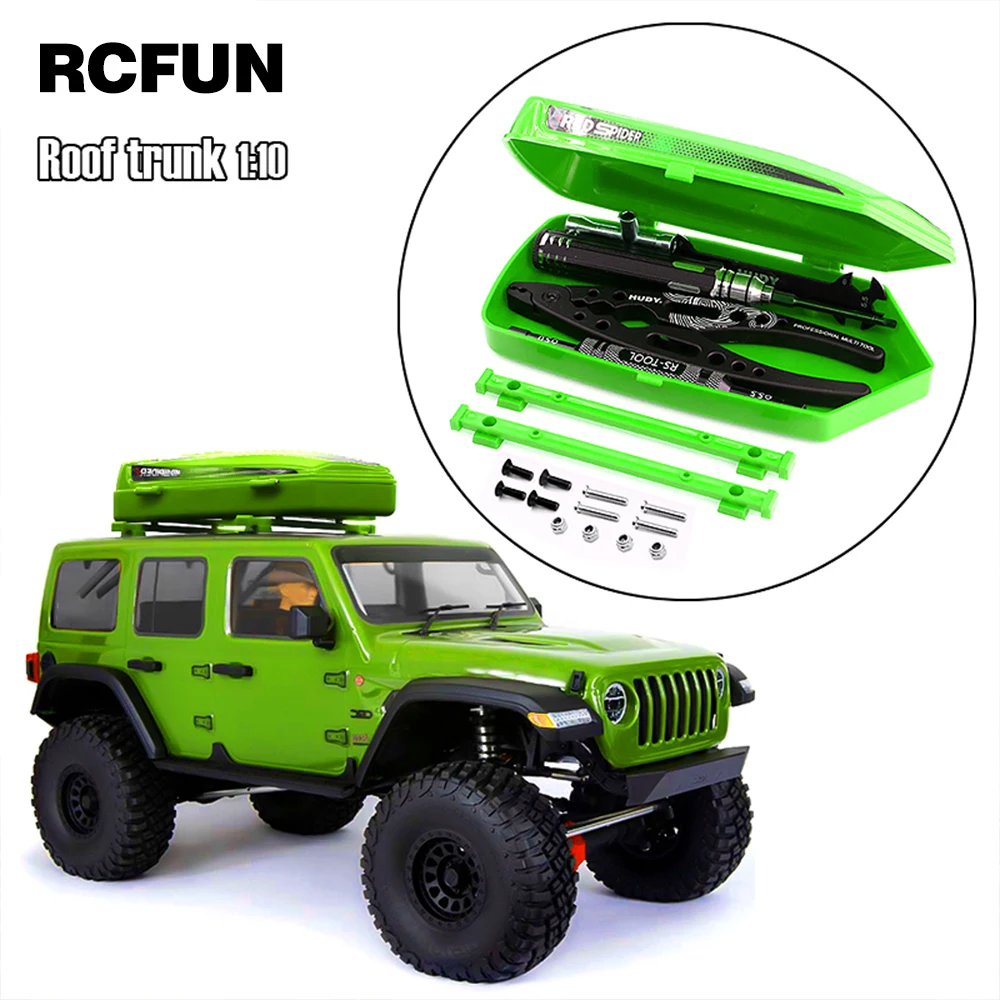 

1set Green roof trunk TRAXXAS TRX-4 G500 TRX4 TRX-6 G63 Defender Bronco scx10 II SCX10 yokomo D110 D90 for 1/10 1/8 RC car