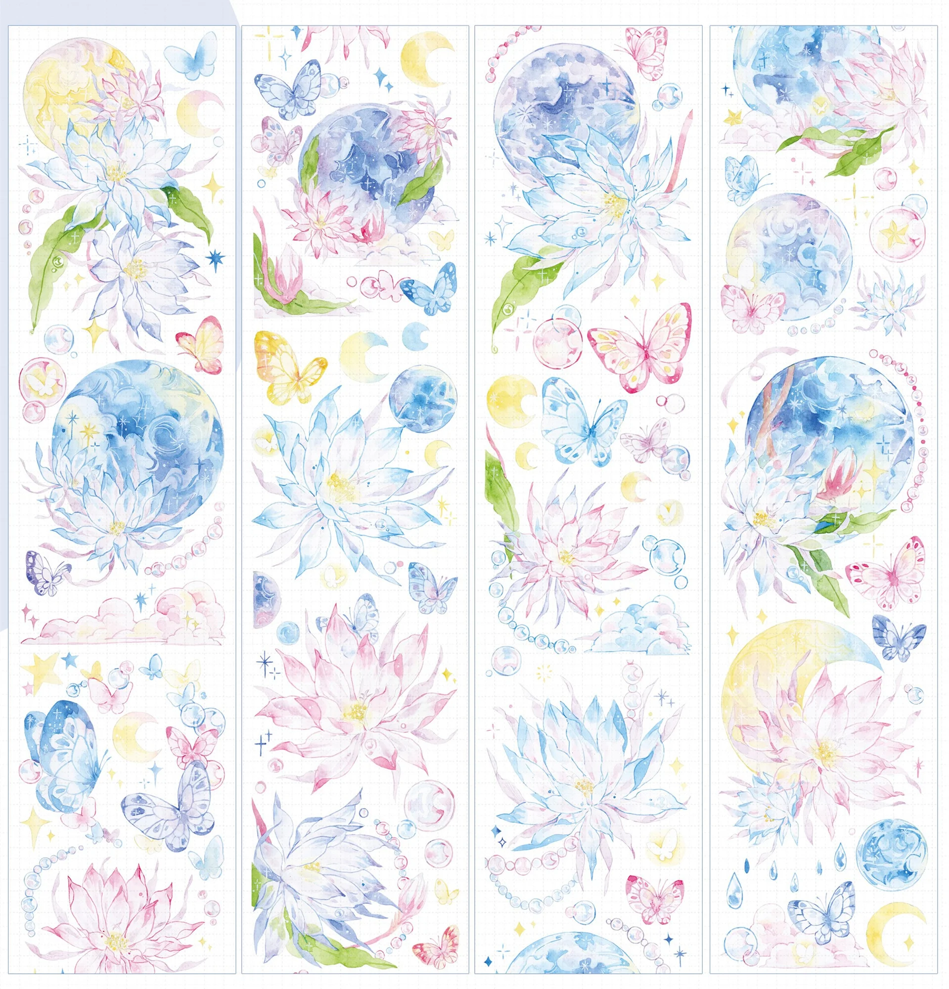 

1 Loop under Beauty Moon Epiphyllum Pet Painted Air Affair Washi Tape 100cm