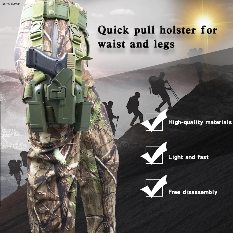 

Hot Military Tactical Leggings Holster High Quality Plastic Adjustable Wear Resistant Thigh Holster
