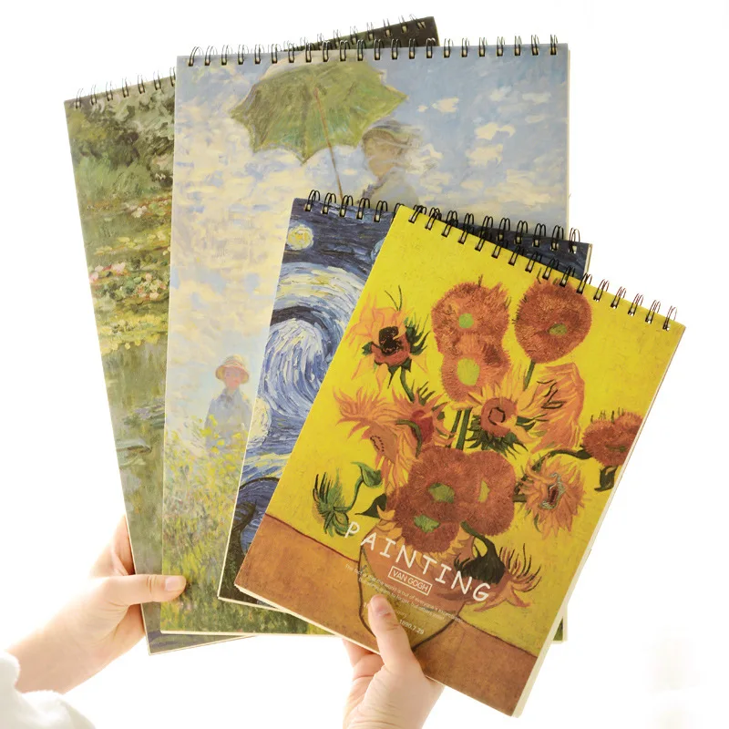 

A3/A4 Sketchbook For Painting Drawing Sketch Paper For Marker Van Gogh Oil Painting Book Sketch Book School Supplies Stationary