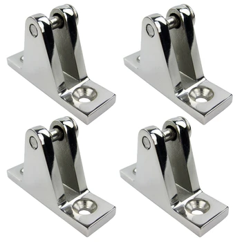 

4Pcs Stainless Boat Deck Hinge Bimini Top Fitting 90 Degree Pin Marine Hardware