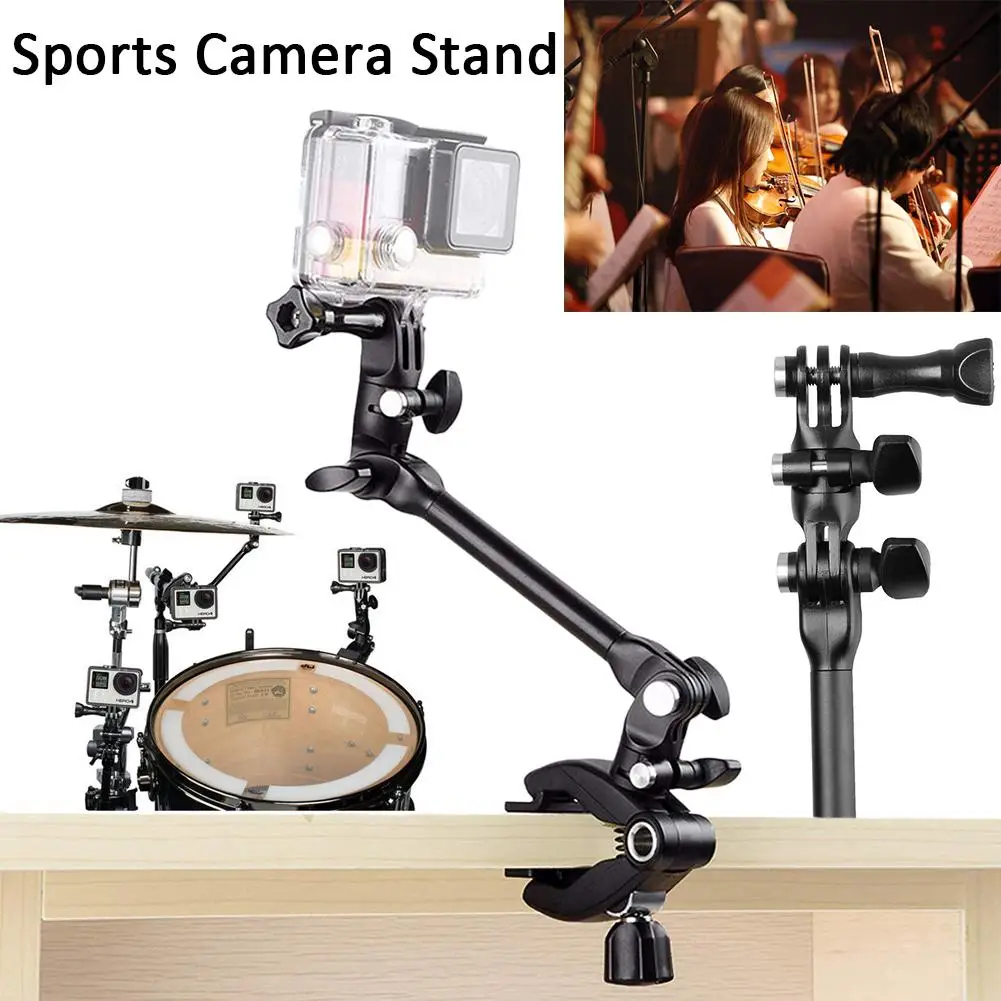 

360 Rotation Music Clip Accessories The Jam Adjustment Guitar Drum Bracket Holder For GoPro/XIaoyi/SJCAM/AEE Sports Camera Stand