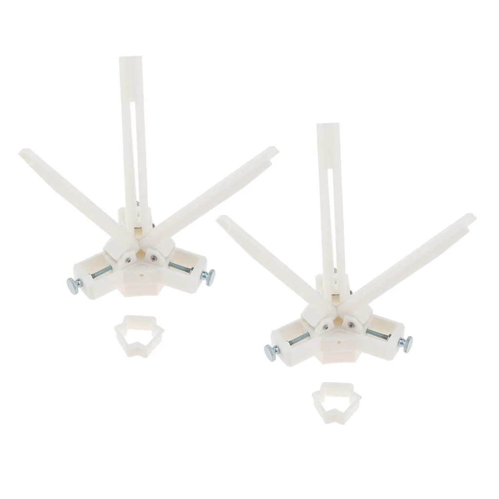 2 Pieces 3D Liner Fletching Jig 6-3.5mm Arrow Shaft for DIY Arrow White