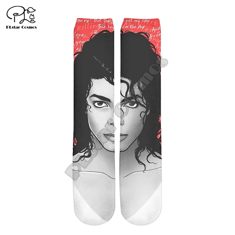 

PLstar Cosmos Newest Pop King Singer Musician Michael Jackson HipHop 3DPrint Women/Men/Boy/Girl Cool Warm Cotton Ankle Socks A3