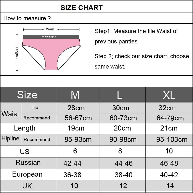 Moonflame Briefs Woman 5 Pcs/Lot Female Lingerie Sexy Ice Silk