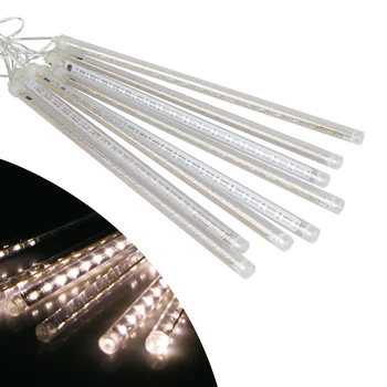 

30cm LED Meteor Rain Lighting Strings with 8 Tubes Xmas Praty Snowfall Tree Outdoor Decor Lights Waterproof E2S