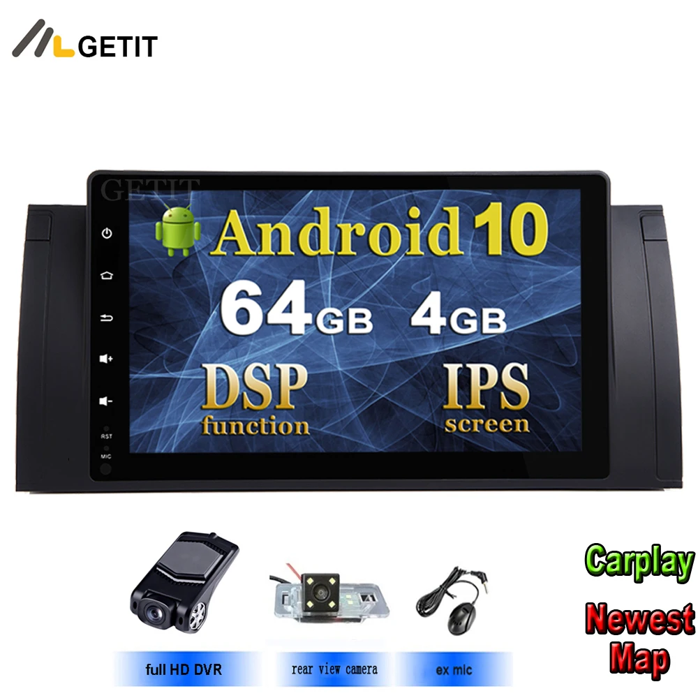 Автомобильный мультимедийный плеер проигрыватель на Android 10 с 9 &quotэкраном 4 Гб ОЗУ