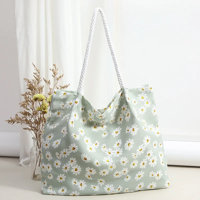 

Ansloth Floral Canvas Tote Bag Brand Women Bags For Summer Bag Large Capactity Shopping Bag Foldable Reusable Bag Handbag HPS903