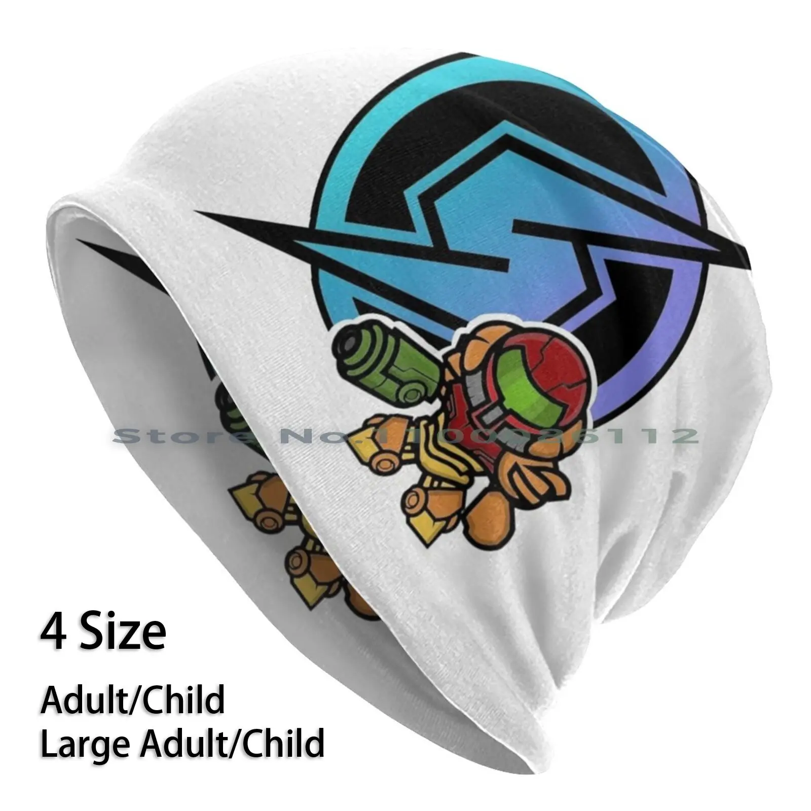 Metroid Prime "Blue Samus Logo" Design Berretti Knit Hat Switch Metriod Super Metroid Metroid Prime 2 Metroid Prime 3