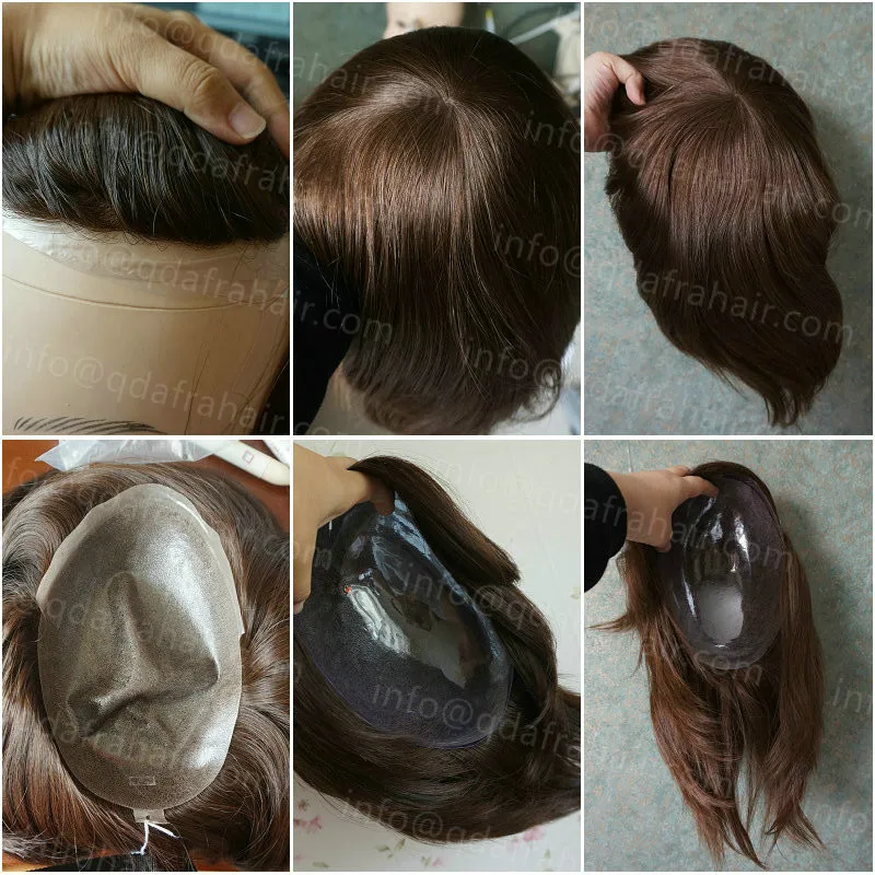 Hstonir женский Топпер Человеческие волосы remy штук 8 дюймов инъекции длинные натуральные волосы H076
