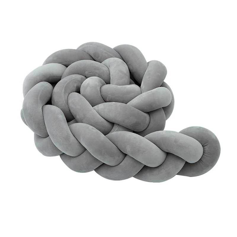 Baby Infant Bed Bumper  Newborn Crib Knot Pillow Room Decor weaving Plush Baby Crib  Baby Safety Protection Pad    YYJ010