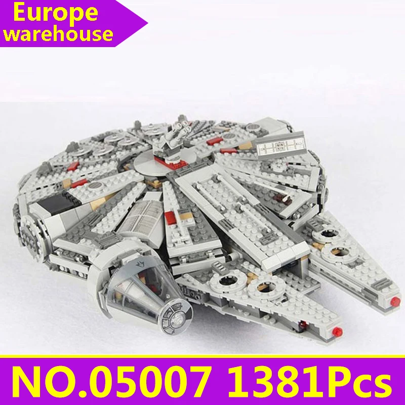 05007 конструктор Lepinblocks Millennium Star Wars корабль Сокол Строительные блоки Набор 75105 игрушки для детей подарок король кирпичи с фигуркой