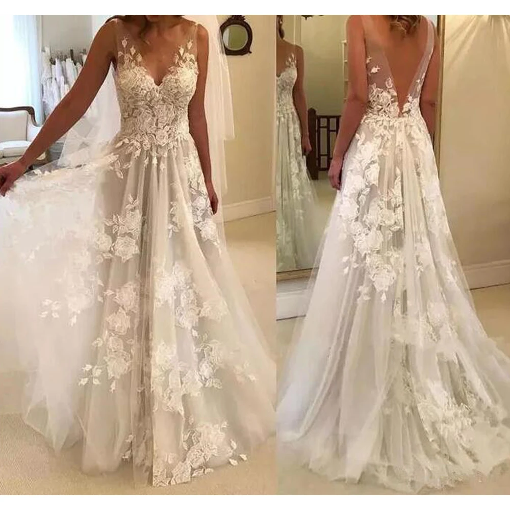 Romantic lace wedding gown Clearance