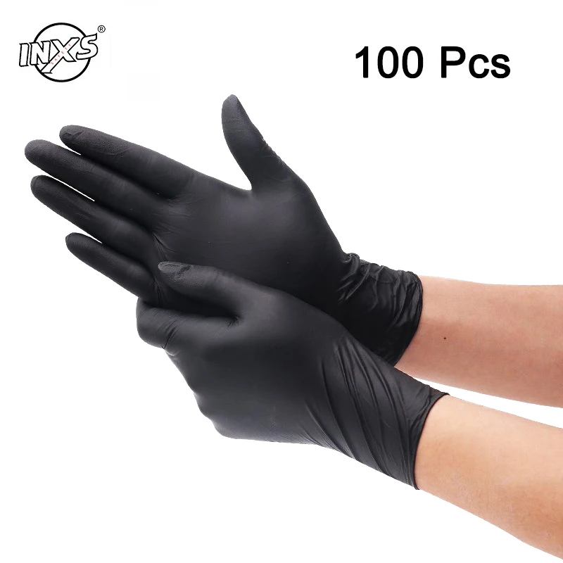 

100pcs Disposable Gloves Food Grade Waterproof Allergy Free Disposable Work Safety Gloves Nitrile Gloves Mechanic