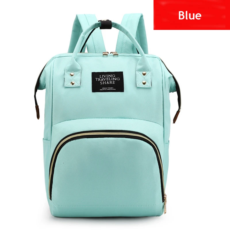 Blue Color Fashion Mummy Diaper Bag Large Capacity Pregnant Women Travel Shopping Nursing Storage Bag for Baby Care Women's Fashion Bag - Цвет: Blue Color