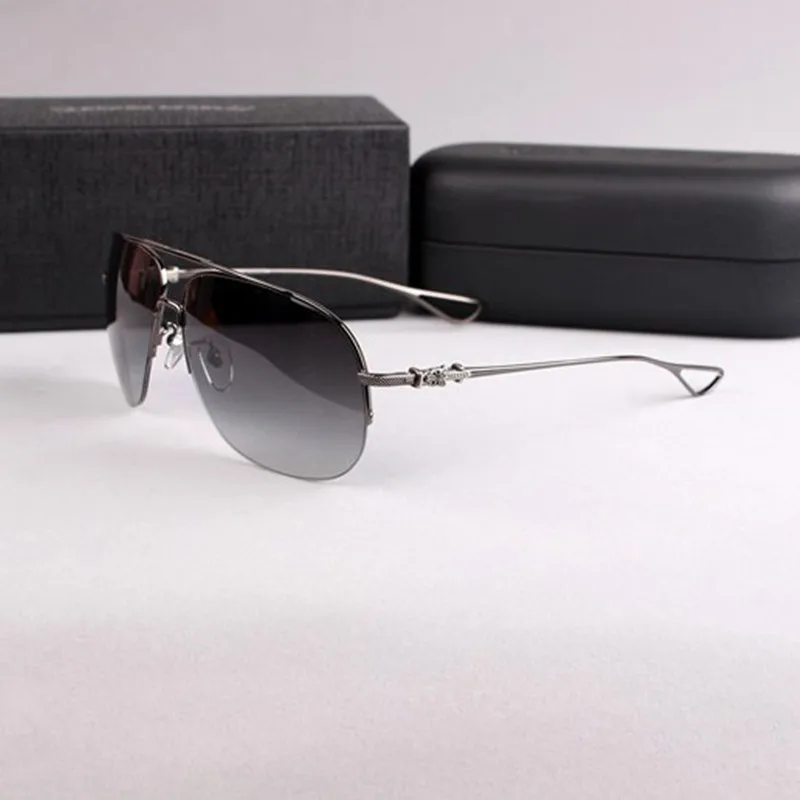 

Sun Glasses Air Jerk Half-frame Box Cool Big Box Trend Men Driving Sunglasses Big Face Glasses
