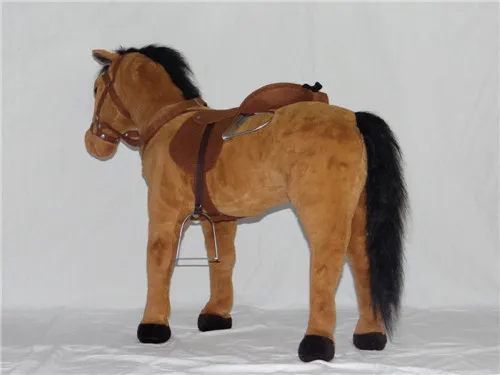 Fancytrader 82cm Giant Simulation Stuffed War Horse 32'' Big Plush Animal Horse Toy Great Kids Gift Photograph Prop 3 Colors (13)