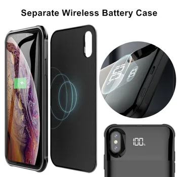 

Wireless Power Case for iPhone X XR XS Max Battery Charger Case Ultra Slim Separate Wireless Charger Case for iPhone X XS Max XR