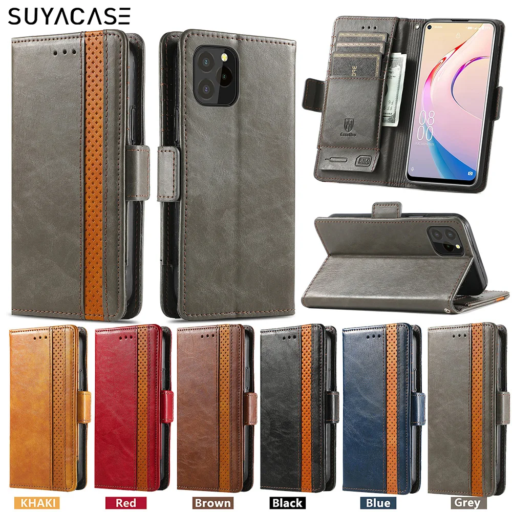 Флип-кошелек для Oukitel C23 Pro C23pro кожаный магнитный чехол с отделениями карт и