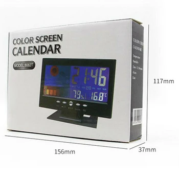 

Thermometer Alarm Clock Hygrometer Time Date Week Temp Digital Alarm Clock