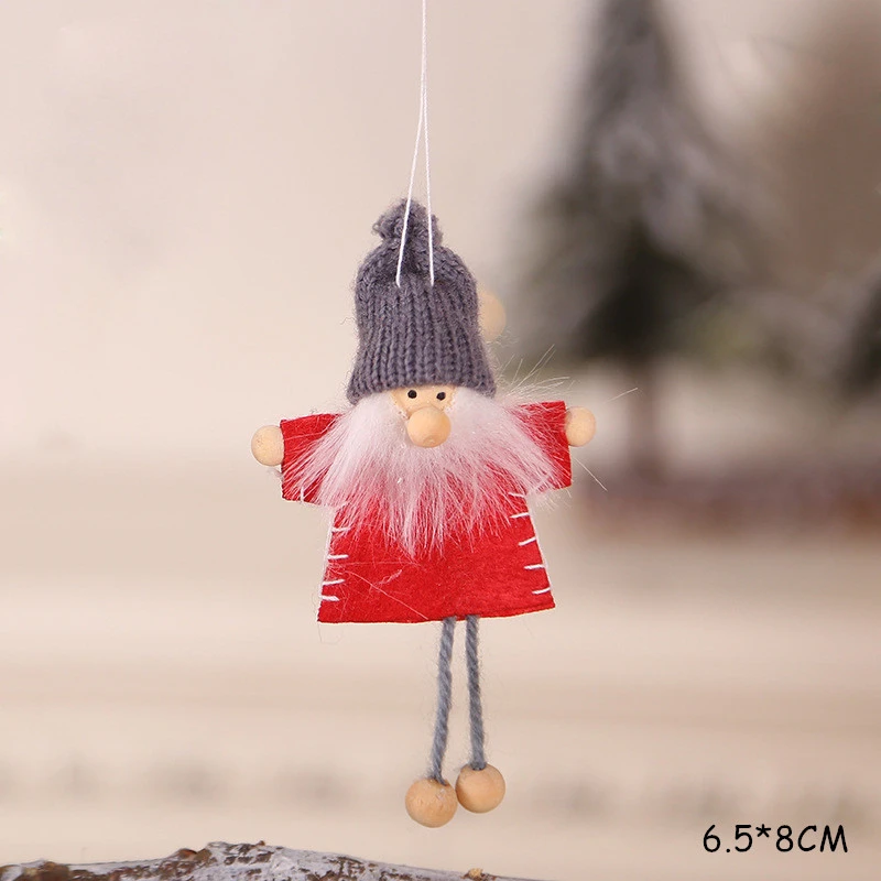 Новинка года, Рождественские куклы-ангелы, милый орнамент с рождественской елкой, Noel Deco, рождественские украшения для дома, Navidad, подарок для детей - Цвет: small santa gray hat