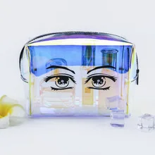 Transparent Symphony TPU Cosmetic Bag Ring-pull Carrying-Zipper Bag Simple Waterproof Cosmetics Gift Storage Bag