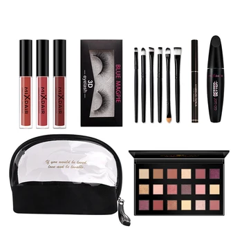 

Professional Makeup Set Lip Glaze Eye Shadow Mascara Eyebrow Pencil Home-use Base Makeup Kit All In One Full For Women Girls