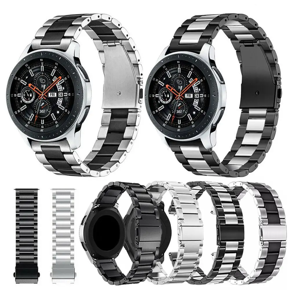 

20mm 22mm Stainless Steel Band for Samsung Gear Sport S2 S3 Galaxy 42mm 46mm Watch Strap Metal Wristband Smart accessories