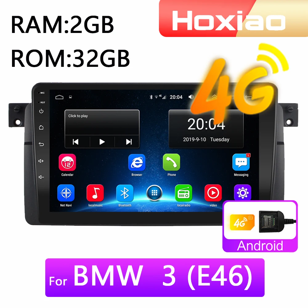 Android 8 1 автомобильный Радио мультимедийный плеер для BMW E46 / M3 318i 320i 325i 330/335 1998 2006 2DIN
