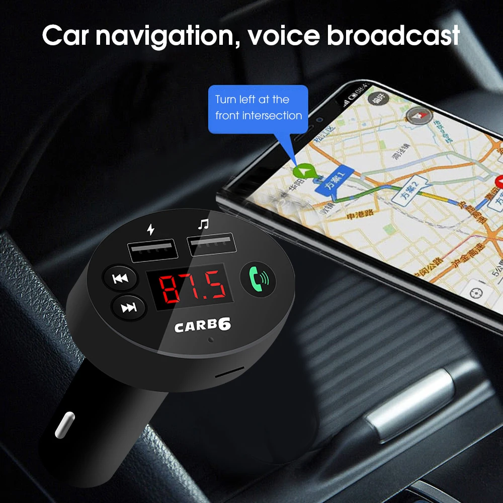 Быстрое Автомобильное зарядное устройство адаптер питания Bluetooth MP3-плеер громкой связи fm-передатчик Поддержка TF карты U диск 5 в 2.1A двойной USB зарядное устройство