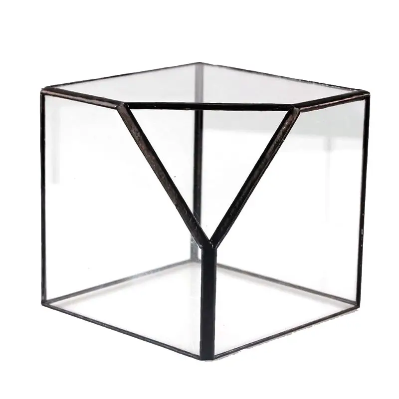 Современный стеклянный террариум коробка для хранения прозрачный стеклянный геометрический Террариум растение суккулент дисплей коробка декоративный Votive подсвечник