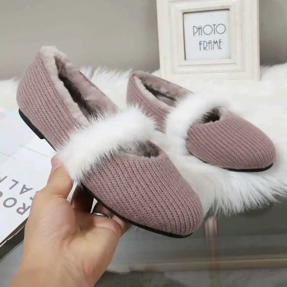 Обувь на плоской подошве; женская обувь; Сезон Зима; scarpe donna; женская обувь с круглым носком; Повседневная обувь; Buty Damskie; шерстяная обувь; chaussures femme; слипоны