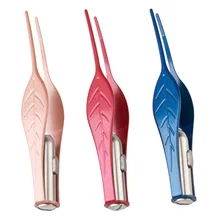 Светящиеся пинцеты для ушей из нержавеющей стали, пинцеты для ушей, Детские светящиеся пинцеты для ушей, инструменты для чистки ушей G1219