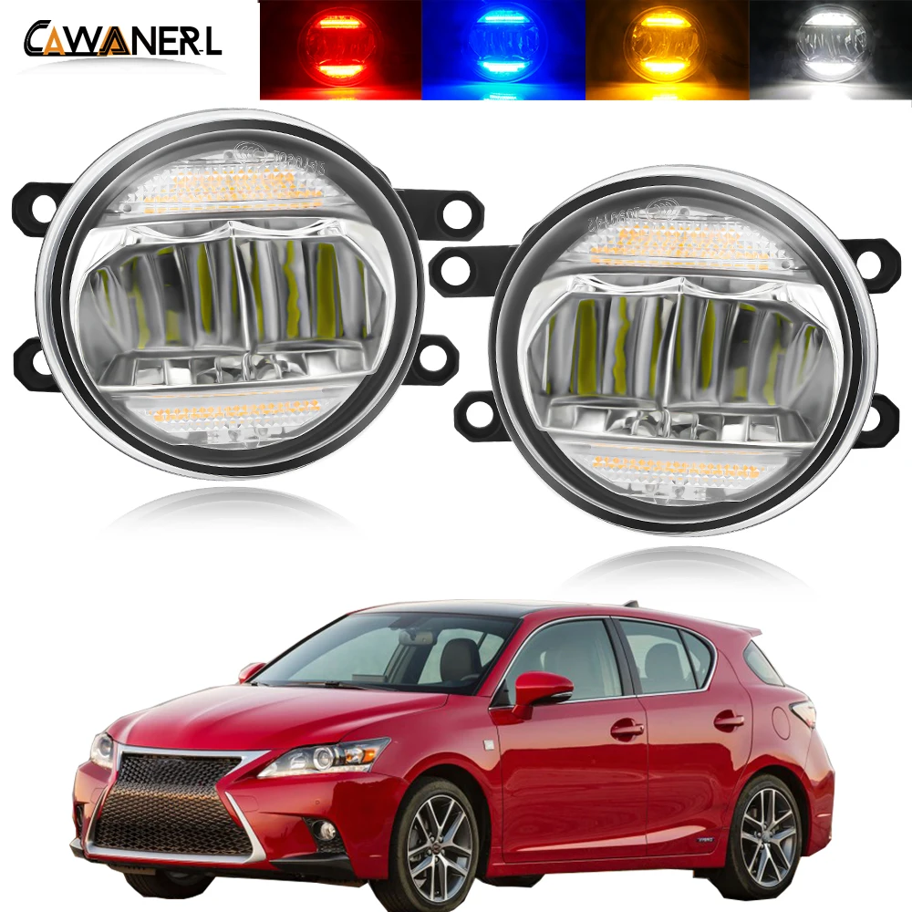 

2in1 светодиодный туман светильник + дневные ходовые огни светильник для Lexus CT200h 2011 2012 2013 2014 Противотуманные фары Дневные Фары Светильник сборки LED DRL 30 Вт 8000LM H11 12V