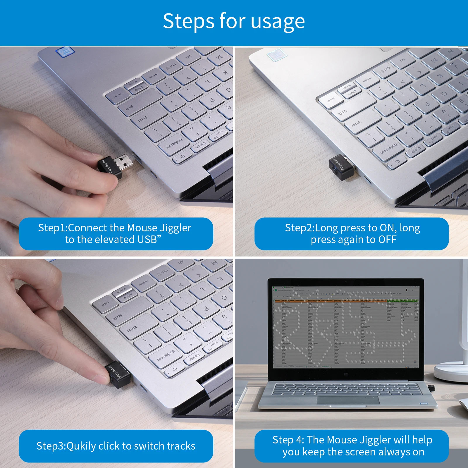 USB Mouse Mover: Prevent Sleep Mode with Multi-Track Simulation Description Image.This Product Can Be Found With The Tag Names Computer Peripherals, Mice Keyboards, Mouse, Mover supports