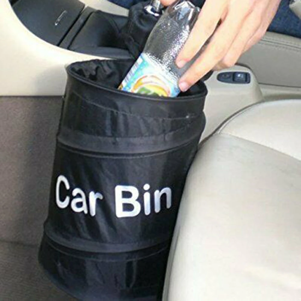 Portable Collapsible Car Trash Can Pop-up Leak Proof Trash Bin Box Hanging Bag