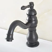 Black Oil Rubbed Brass Bathroom Kitchen Basin Sink Faucet Mixer Tap Swivel Spout Single Lever One Hole Deck Mounted msf817
