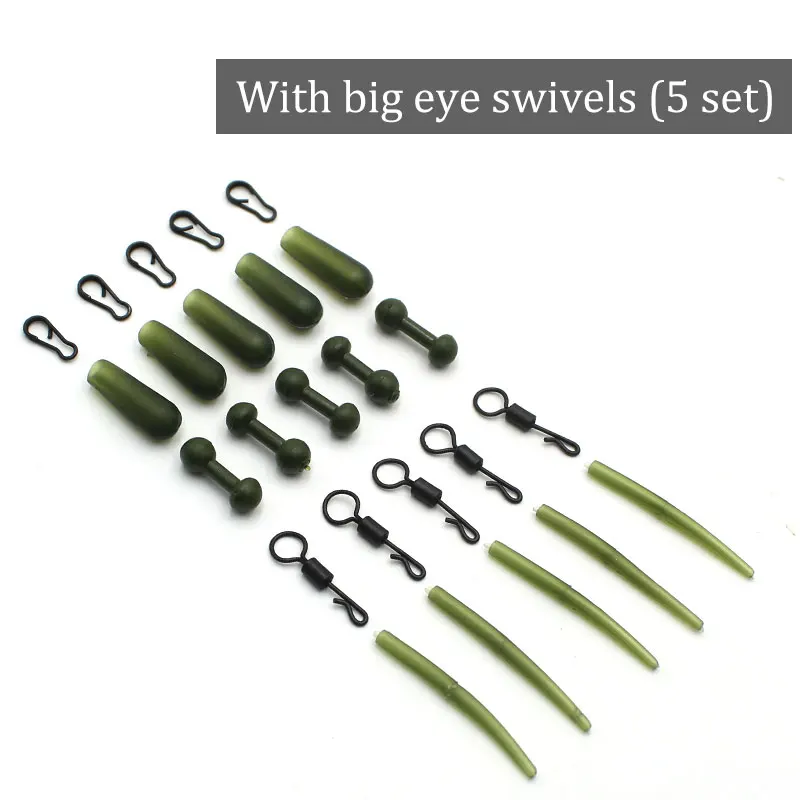 5er Set Hubschrauber Rigs Karpfenangeln Zubehör Anti Tangle Sleeves Quick Change Swivel für Karpfenangeln Rig Methode Feeder Tackle – Detail 9