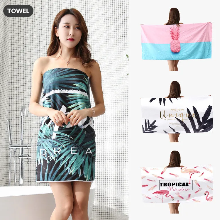 

Microfiber Soft Bath Towel Fashion Women Sexy Wearable Quick Dry Magic Bathing Beach Spa Bathrobes Wash Clothing Beach Dresses