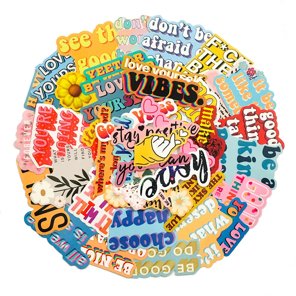 

10/40Pcs Motivational Phrases Sticker Inspirational Life Quotes DIY Laptop Study Room Scrapbooking Graffiti Decals Stickers