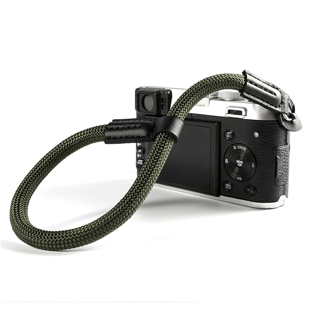 green digital camera wrist strap Camera Accessories Handmade Nylon Digital Camera Wrist Hand Strap Grip Paracord Braided Wristband - Цвет: green