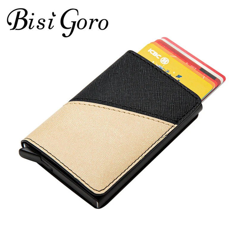 BISI GORO/2021 искусственная кожа Алюминиевый бумажник смешанные Цвет RFID Бумажник