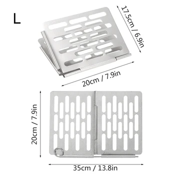 

1 PC BBQ Grilling Basket Net Foldable Portable Stainless Steel Lightweight Heat Resistance Cooking Camping Picnic Barbecue Net