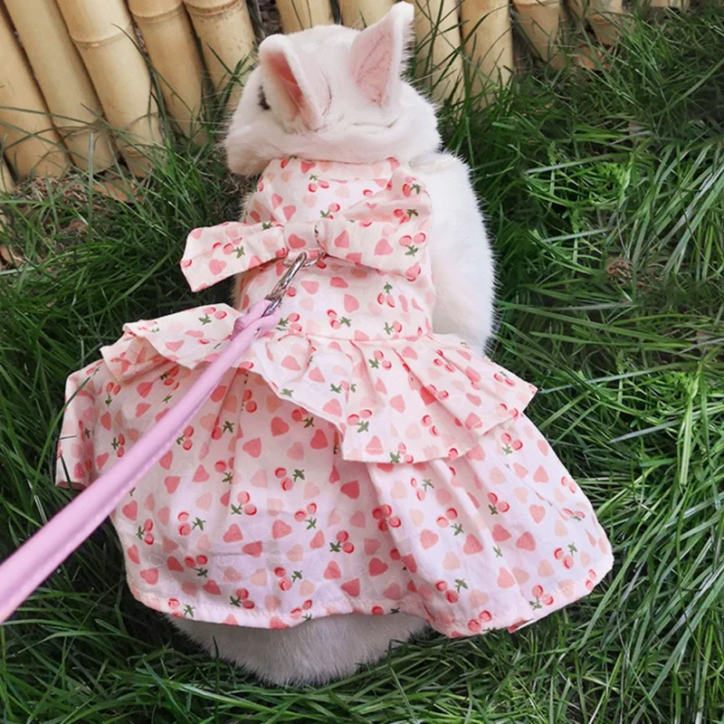 Adjustable Harness Rabbit Dress Pet Ferret Harness Lead Rope Vest