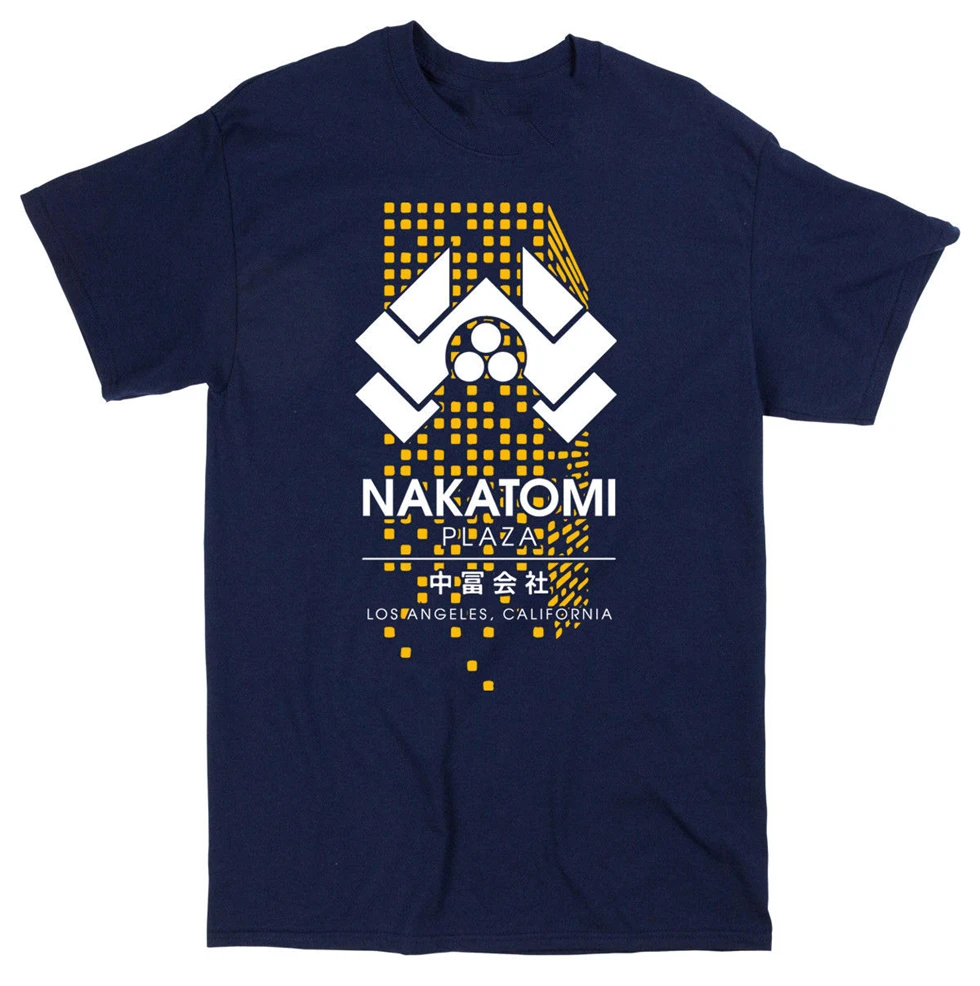 Die Hard Inspired Nakatomi Plaza неформальная ретро-футболка из фильма 80 новая футболка на