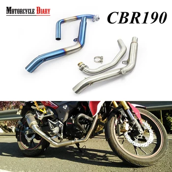 

Motorcycle For Honda CBF190R CB190 CBR 190 CB190R CBF190X CBF190 AK124 Exhaust Middle Link Mid Pipe Tube Muffler Escape Moto