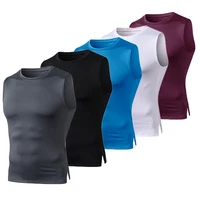 Lovmove Spandex Running Shirt Men Gym Vest Man t-shirt Rashguard Fitness Male Tank Top Breathable Muscle Vest Men's Singlets 1