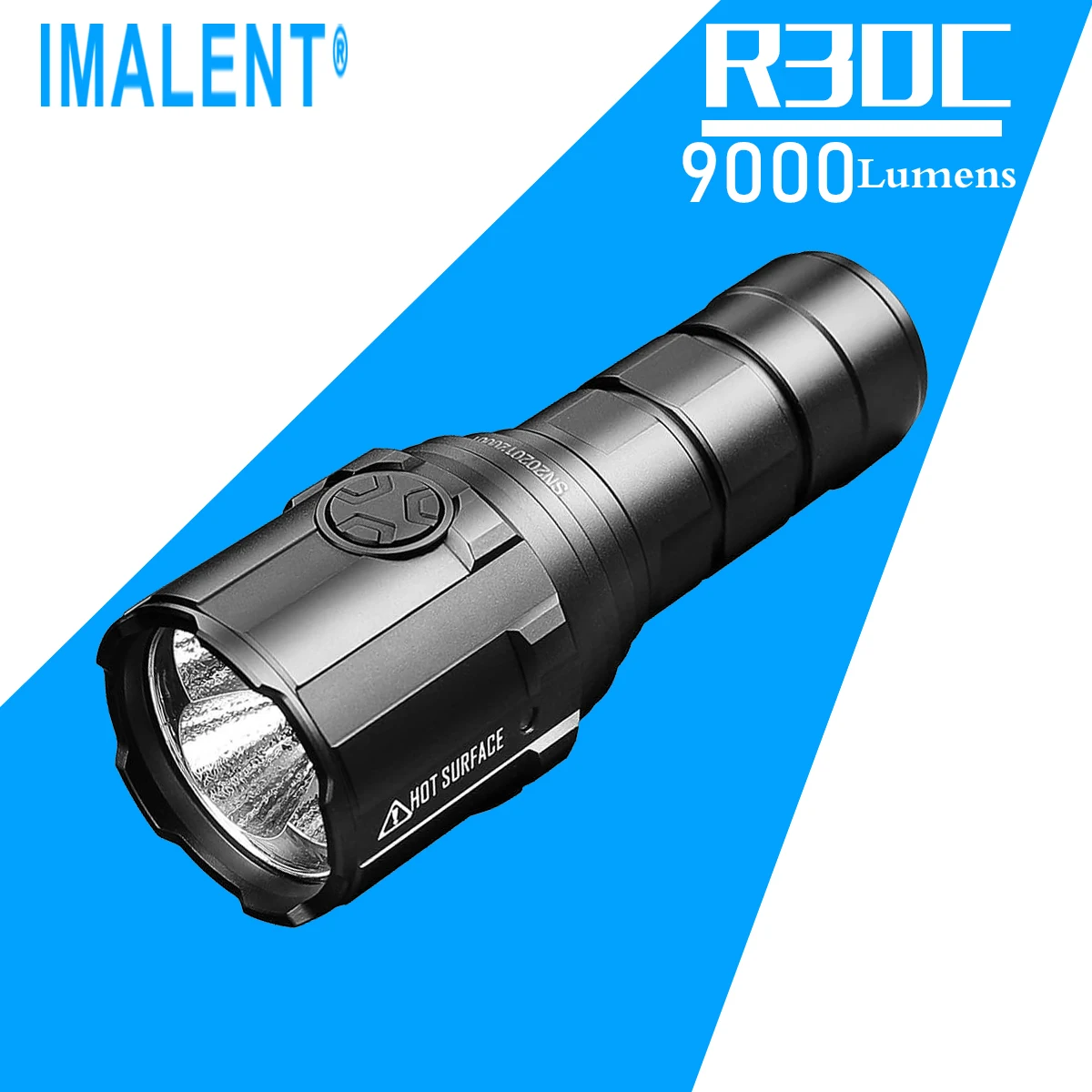 IMALENT R30C EDC LED Flashlight 9000 Lumens Type C USB Tactical Flashlight by 21700 Battery for