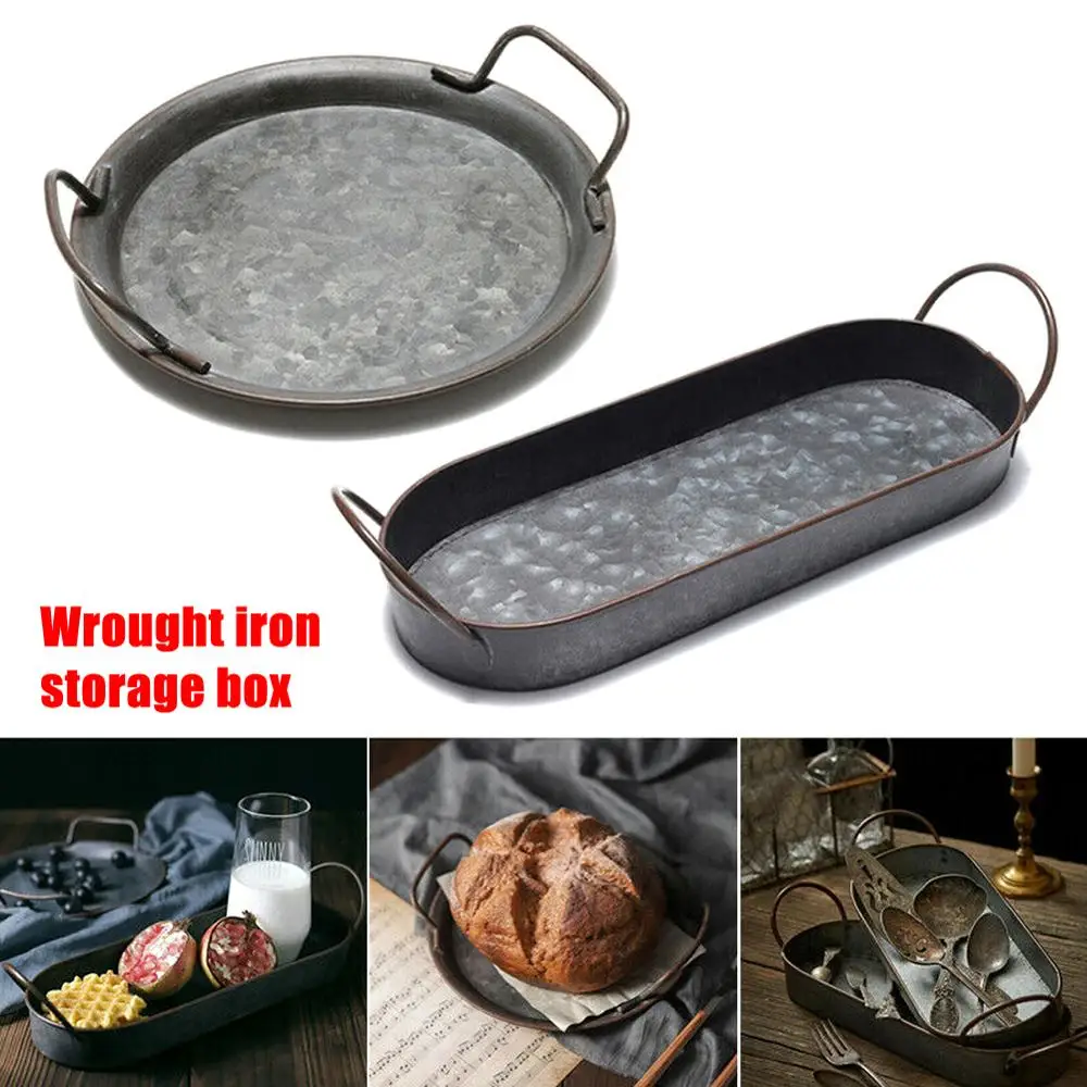 

Bread Storage Box Household Decoration With Iron Handle Applicable to Party or Weeding Storing Fruits and Desserts 30JP17