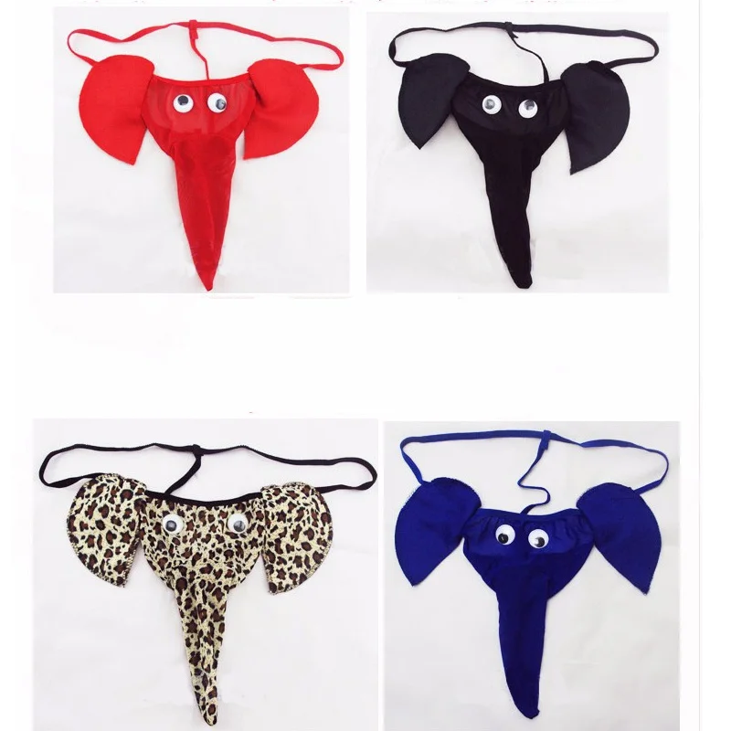 Мужское сексуальное нижнее белье леопардовые стринги в форме слона ...